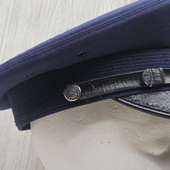 Vintage US Air Force Hat 7 1/8 Blue Bancroft Dress Military 80s - Picture 2 of 8